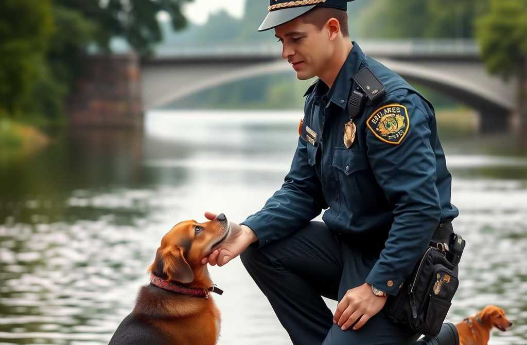 Dog Refuses to Leave Bridge, Soon Police Discover Why