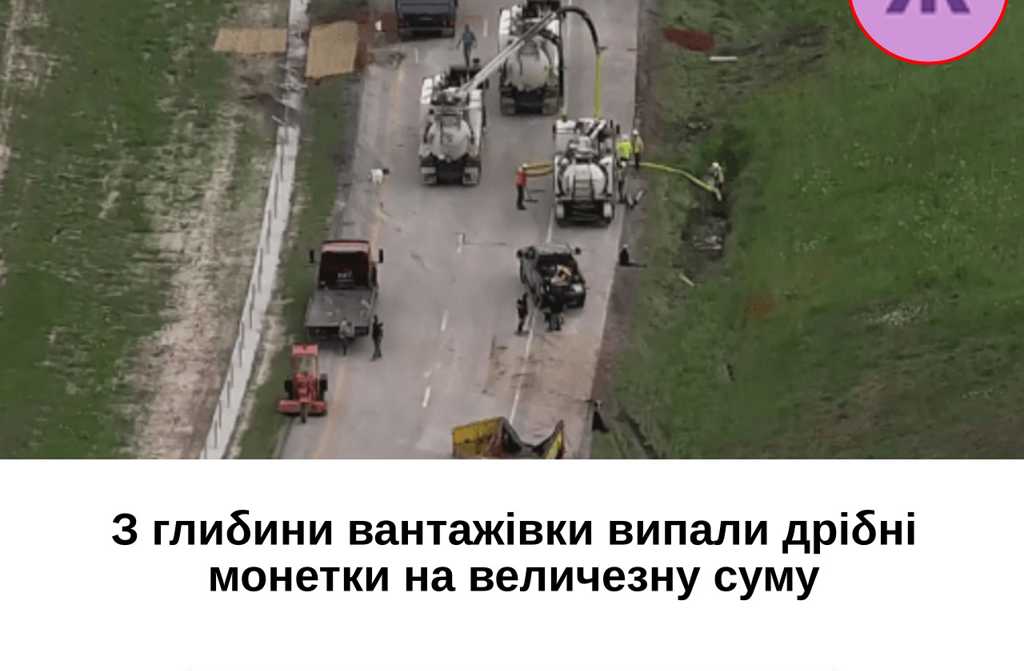 З глибини вантажівки випали дрібні монетки на величезну суму