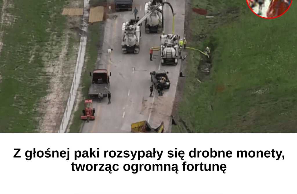 Z głośnej paki rozsypały się drobne monety, tworząc ogromną fortunę