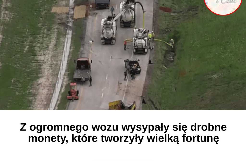Z ogromnego wozu wysypały się drobne monety, które tworzyły wielką fortunę