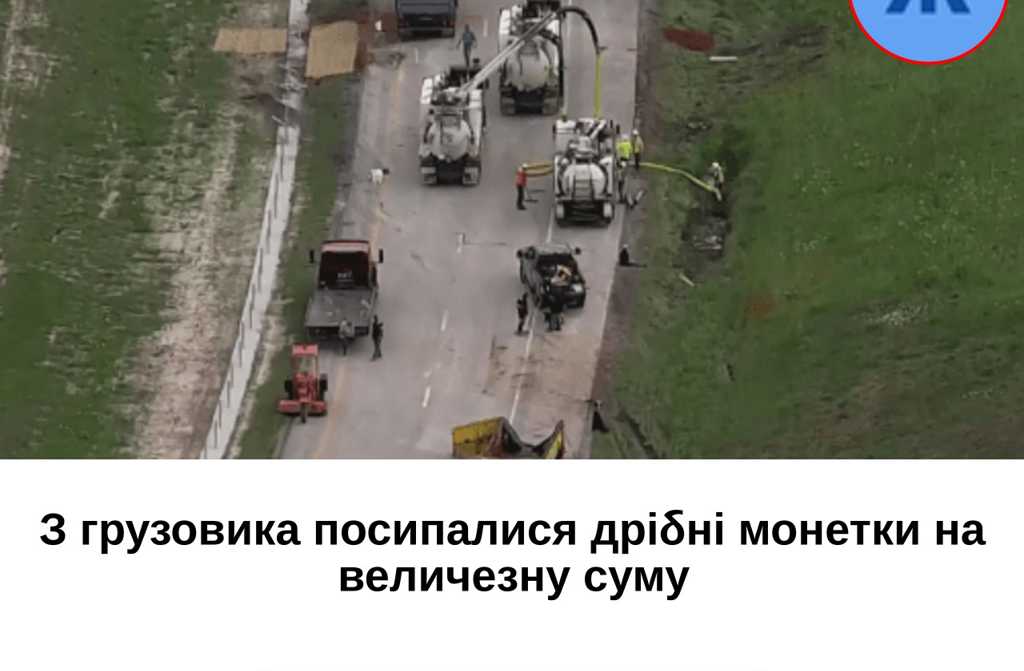 З грузовика посипалися дрібні монетки на величезну суму