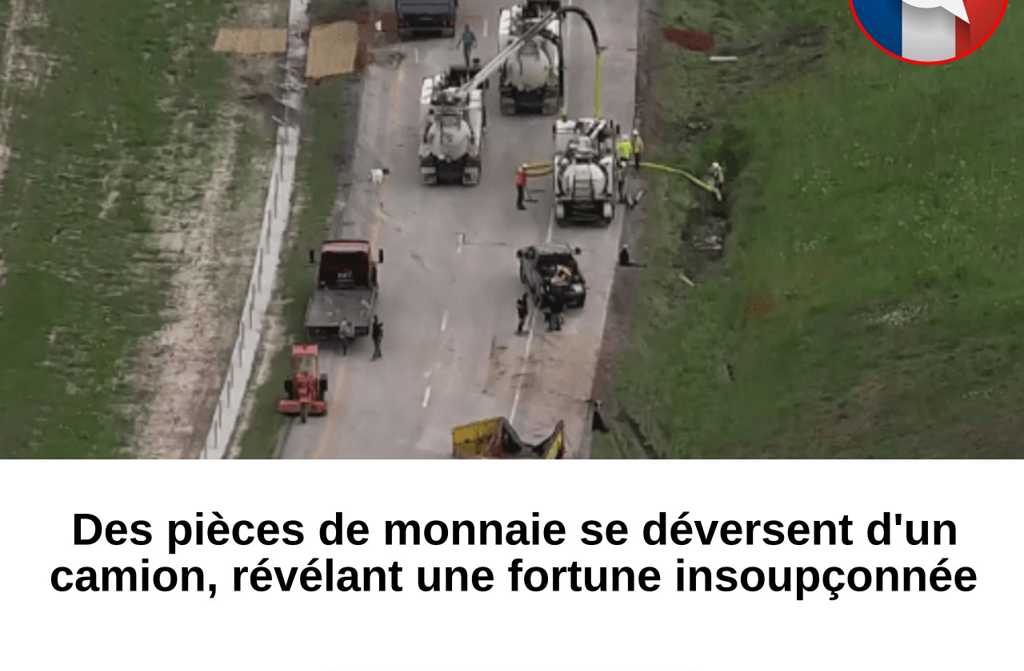 Des pièces de monnaie se déversent d’un camion, révélant une fortune insoupçonnée