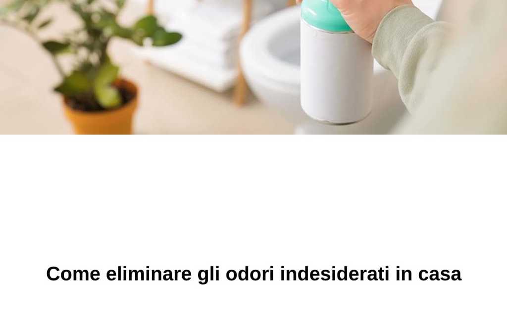 Come eliminare gli odori indesiderati in casa