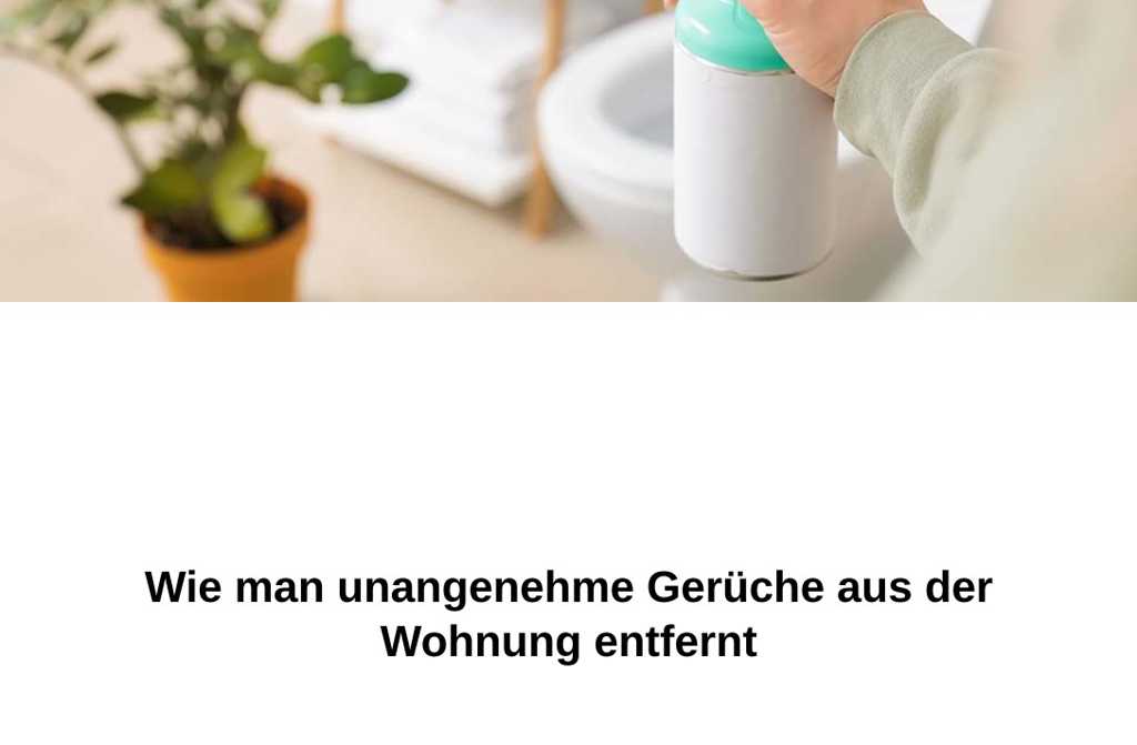 Wie man unangenehme Gerüche aus der Wohnung entfernt