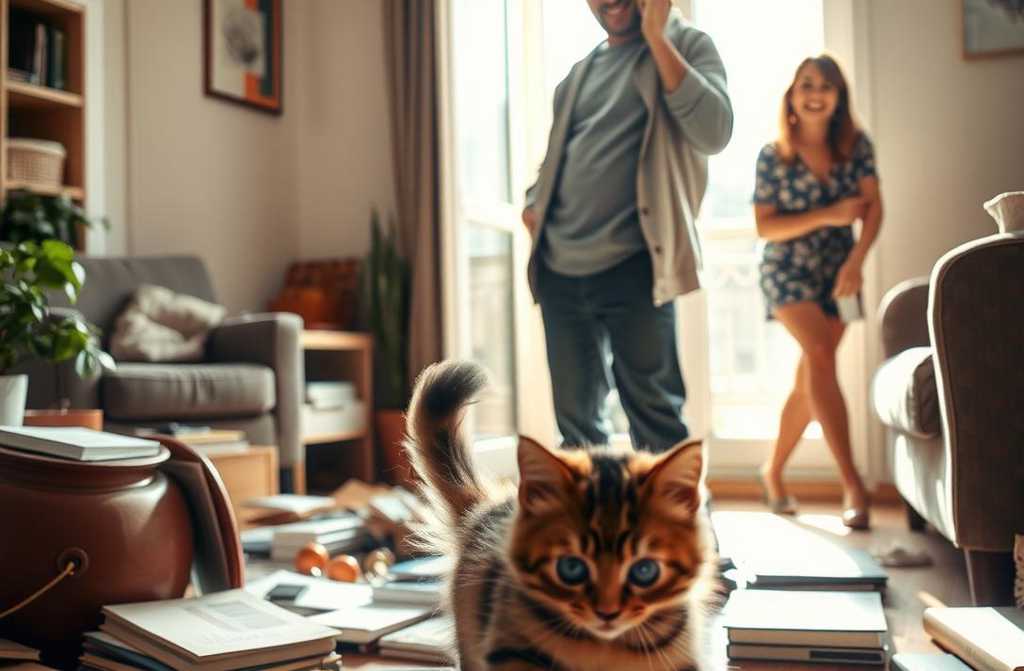 Un homme rentre chez lui et découvre une surprise… Il y a six mois, on lui avait offert un petit chaton.