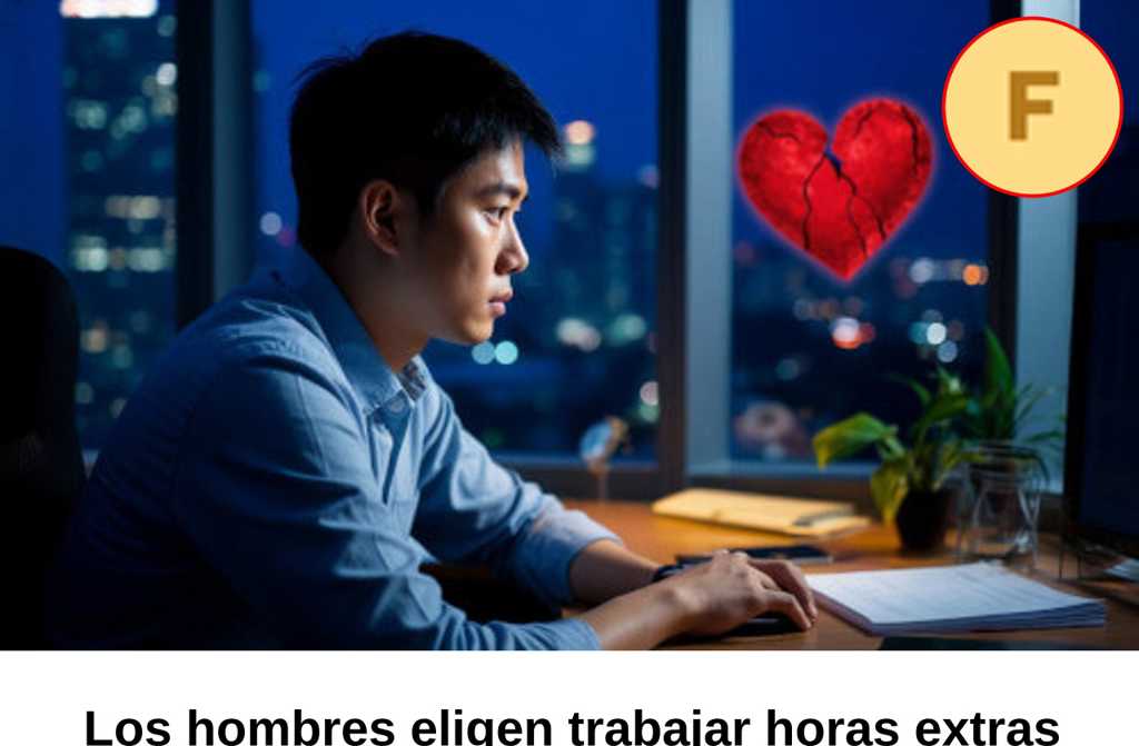 Los hombres eligen trabajar horas extras para evitar volver a casa.