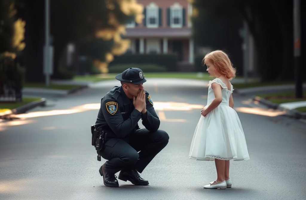 Una niña perdida habla con la policía sobre misteriosas voces que la guiaron