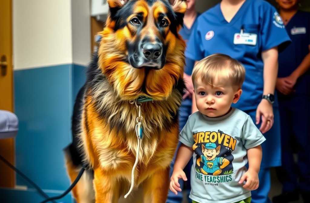 El perro que cambió todo al proteger al niño antes de la cirugía