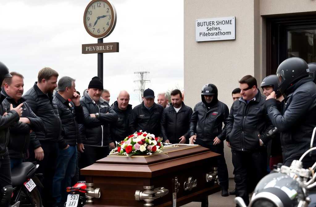 Decenas de moteros dieron entierro al niño abandonado por el crimen de su padre